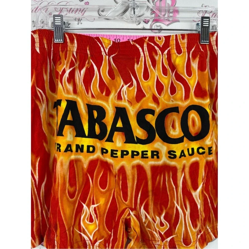 Tabasco shorts funny Red and Yellow Flame Bottle Shorts